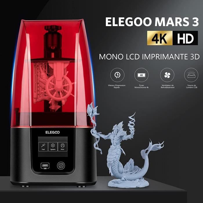 Elegoo Mars 4 - Une autre imprimante 3D DLP résine abordable
