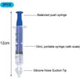 Mouche-bébé, kit de 2 irrigateurs nasal 10ml, seringue nasale réutilisable Bleu-2
