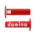 Poignées revêtement guidon off road Domino A360 rouge et blanc pour moto cross-2