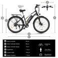 Vélo électrique VAE - HITWAY - Noir - 28"- Batterie Amovible 250W 36V 12Ah - Shimano 7 Vitesses - VTT Électrique-2