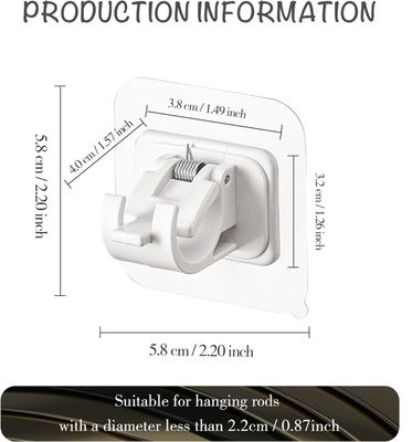 Fyihoxi 10 Pièces Support Tringle Rideaux Sans Percage, Supports De Tringle Auto