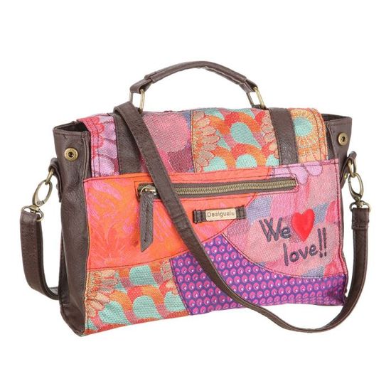 DESIGUAL Sac Cartable Femme Multicolore Cdiscount Bagagerie Maroquinerie