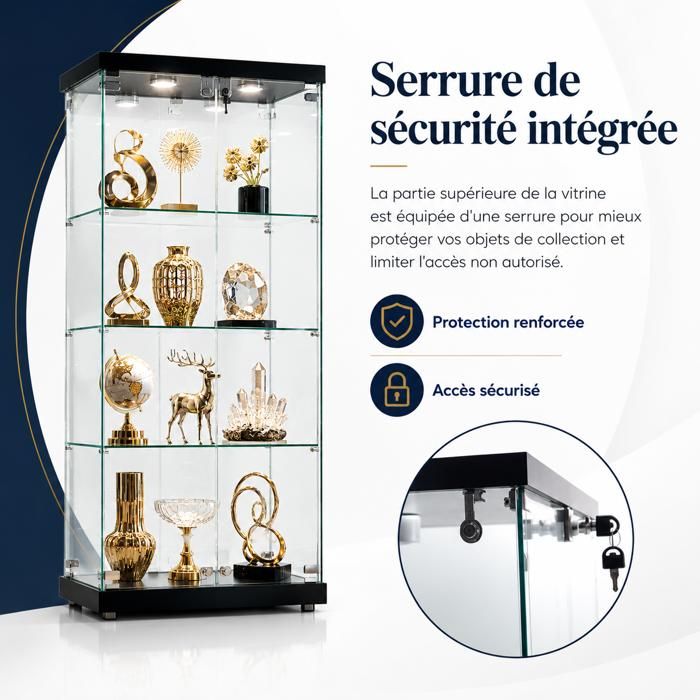 Vitrine Présentoir Collection Avec Miroir - Boîte En Verre Miroir - Bon état D'occasion