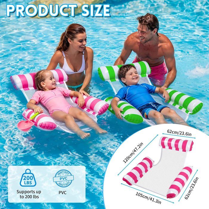 Flotteurs de piscine Bain de soleil gonflable Chaise de piscine Hamac d