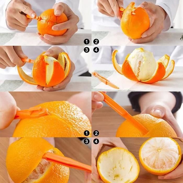 Set de 2 éplucheurs d'oranges - Éplucheur de fruits - Éplucheur d'oranges  agrumes