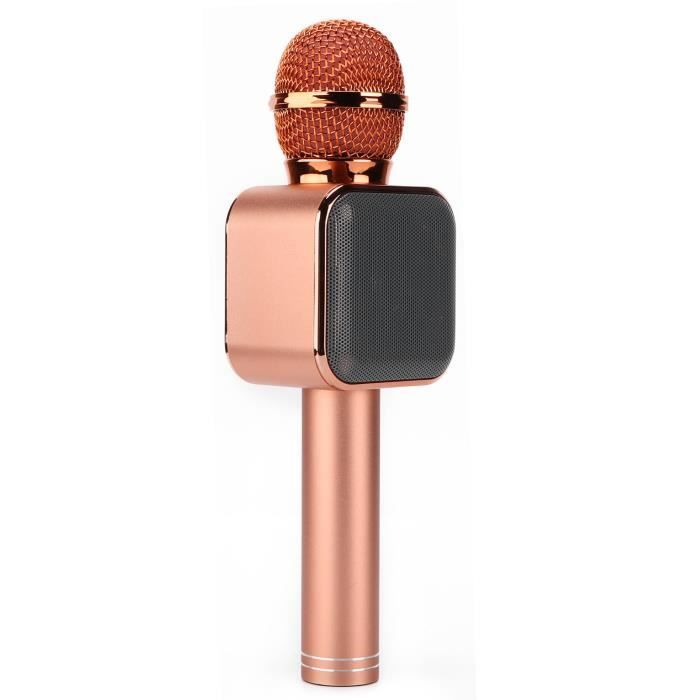 Pack microphone à condensateur rose gold pour filles