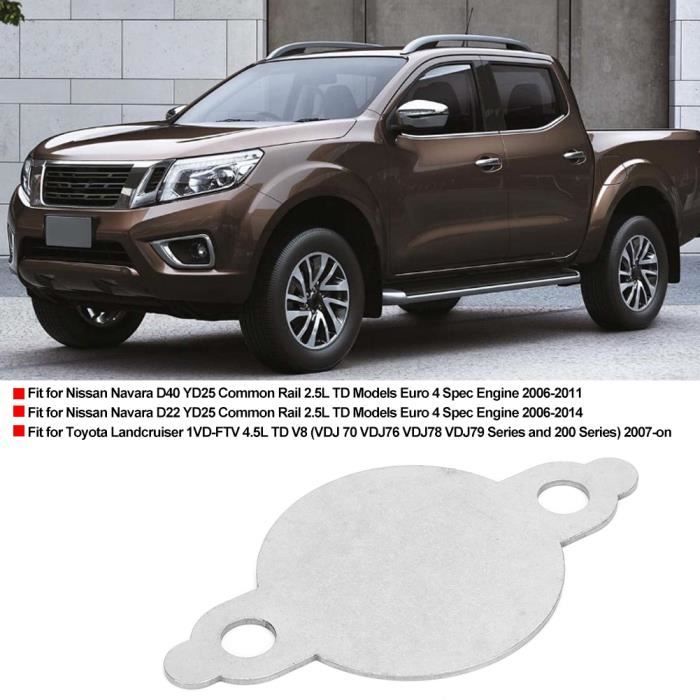 Piastra Di Chiusura EGR In Acciaio Inox Per Nissan Navara D40 YD25 2.5L TD (2006-2011) - Kit Di Esclusione Gas Di Scarico