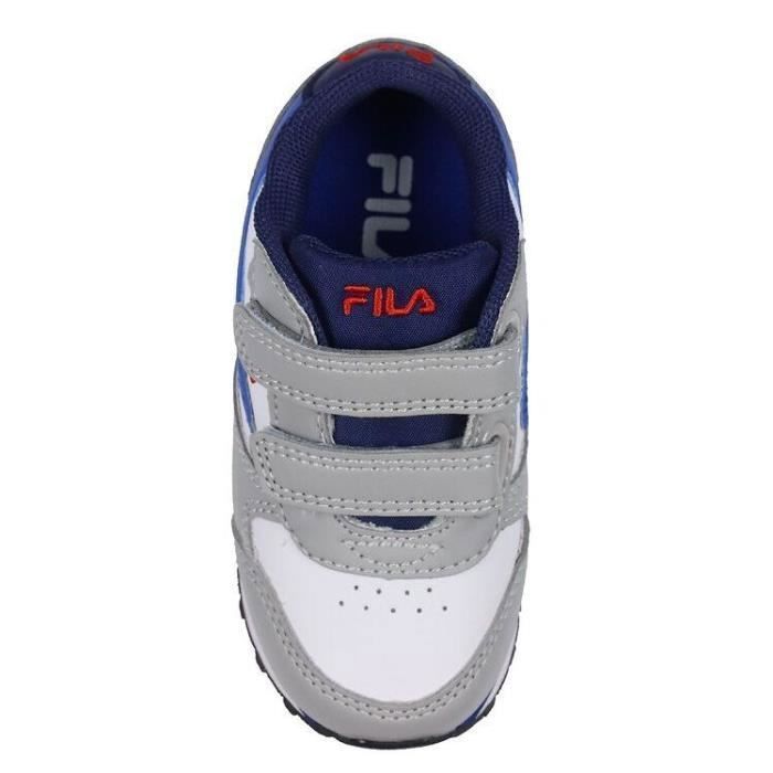 Baskets velcro bebe Fila Orbit gray violet lapis blue FILA Garcon Synthetique Scratch Gray violet lapis blue Cdiscount Chaussures