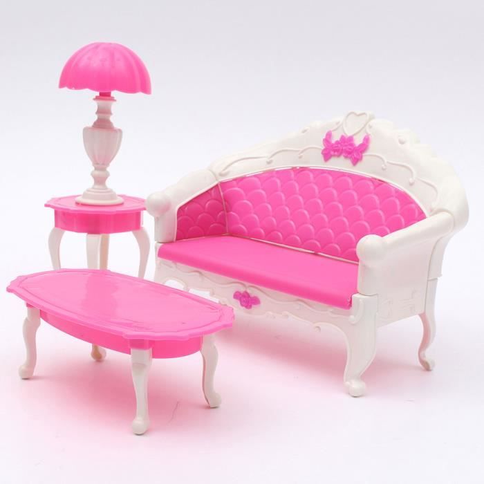 TEMPSA 6Pcs Maison Poupées Salon Meubles Ensemble Chaise Sofa Pour Barbie  Accessoires - Cdiscount Jeux - Jouets