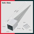 Support de Poteau a Enfoncer en acier galvanisé - Piquet pour poteau de clôture - 101 x 101 mm - Longueur 750 mm - KOTARBAU®-3