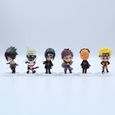6 pcs / lot 7 cm Anime Naruto 8 cm PVC modèle Uzumaki Naruto Gaara Sasuke Kakashi figurine jouet Halloween cadeau de noël-3