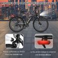 Vélo électrique VAE - HITWAY - Noir - 28"- Batterie Amovible 250W 36V 12Ah - Shimano 7 Vitesses - VTT Électrique-3