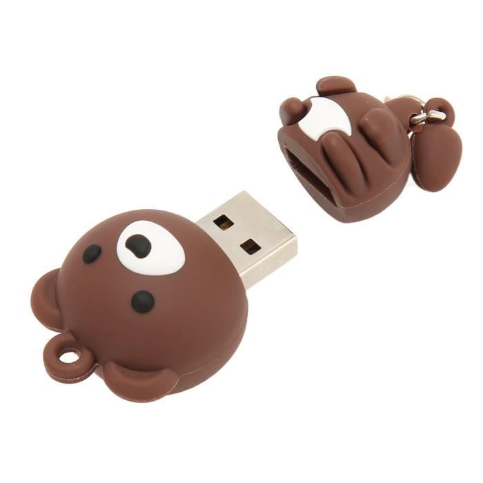 Clé USB Emtec Ourson 2 Go – Forme Nounourson, Porte-clés Ludique Pour PC, Compatible USB 1.1