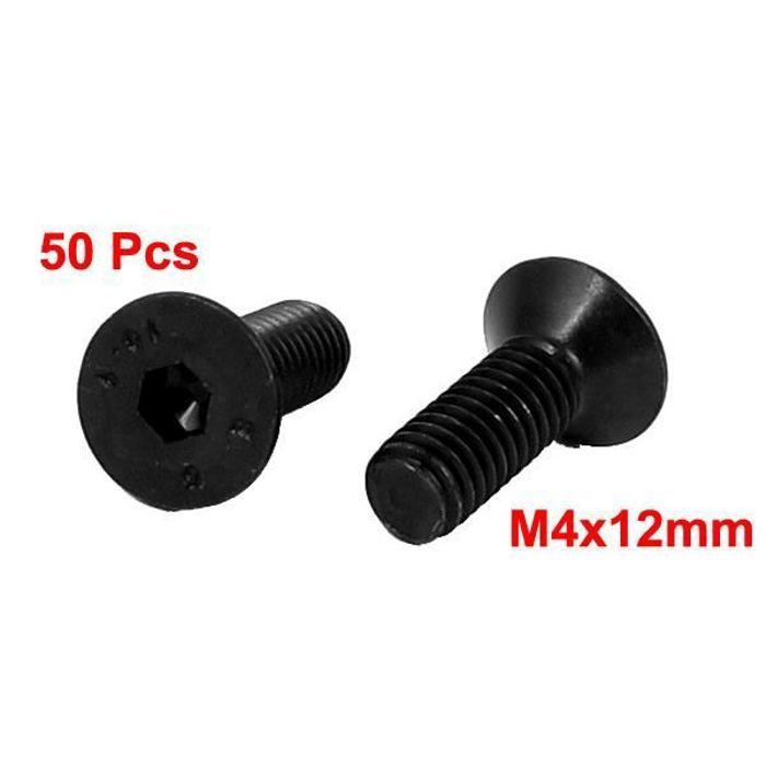 Lot De 50 Vis à Tête Fraisée Six Pans Creux M2 X 12mm En Acier Inoxydable 304