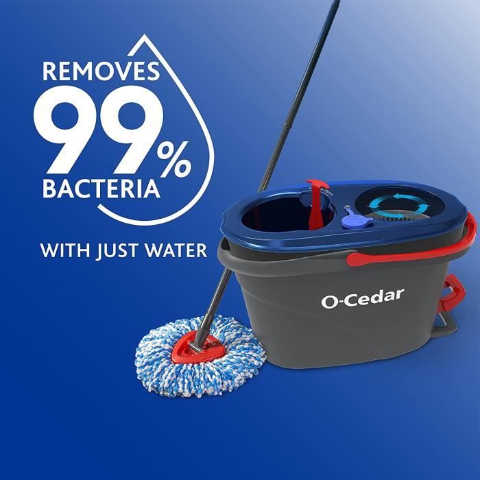 O-Cedar - Easywring - Balai serpillère en microfibre et seau de