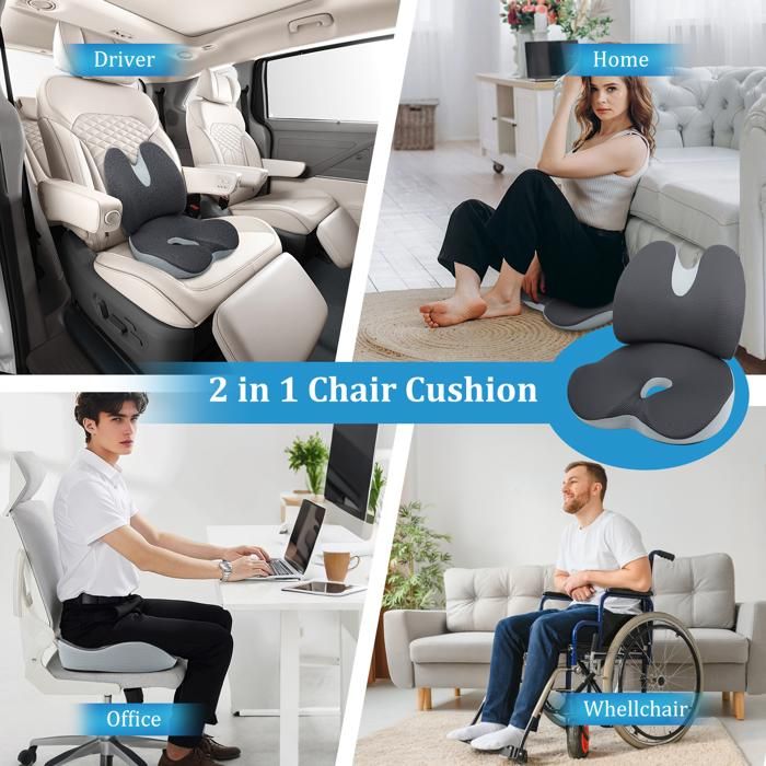 DASGUTES Coussin Lobaire Gonflable Gris - Coussin de Soutien Lobaire DASGUTES Coussin Lobaire Gonflable Gris - Coussin de Soutien Lobaire