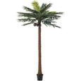 Très grand palmier artificiel et 4 noix de coco 350 cmx190 cmx190 cm Vert-0