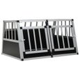 Cage pour chien à double porte 89 x 69 x 50 cm-0