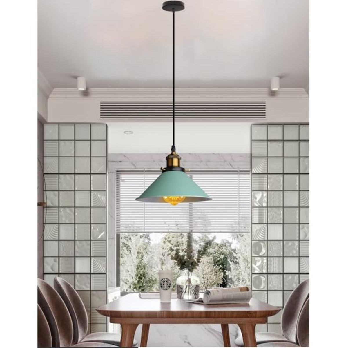 Abat-jour,White color--Lustre Mural En Tissu Cristal Européen Moderne