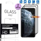 HOOXSPEED [2 Pièces] Protection Ecran iPhone 11 Pro Max Verre Trempé Couverture Complète Film de Protection -2black