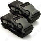 TECH DISCOUNT Sangle de bagage - TD® - Lot de 2 - Noir - 3.8 cm x 75 cm - Sécuriser vos valises