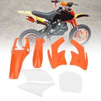 Akozon Kit de couverture de corps de carénage en plastique Orange 7PCS Kit Carénage Moto Antichoc Garde-boue auto siege Orange