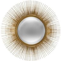 Miroir soleil en métal - Ø58 cm - Or