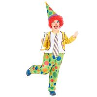 Déguisement clown joyeux garçon - S 4-6 ans (110-120 cm) - Polyester - Multicolore