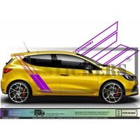 Renault Trophy-R racing Bandes latérales - VIOLET - Kit Complet  - Tuning Sticker Autocollant Graphic Decals