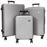 Set de 3 valises 20cm-27cm-30cm Abs ARGENT - BA10263 - 