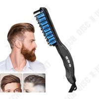 TD® Kit de Soins brosse barbe poil- Rasage homme brosse peigne moustache poche pochoir Ciseaux-kit de soins pour barbe et cheveux