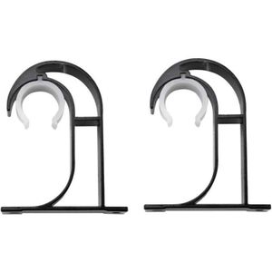 Support Tringle à Rideaux Plafond 2 Pièces - Alliage Aluminium Pour Tringles Ø25-28mm, Blanc - Fixation Sans Perçage
