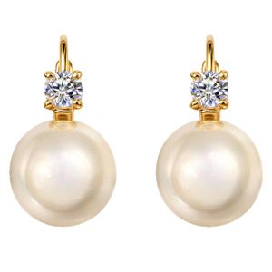 Boucles D'oreilles Vintage Avec Brillants - Belle Paire - Occasion
