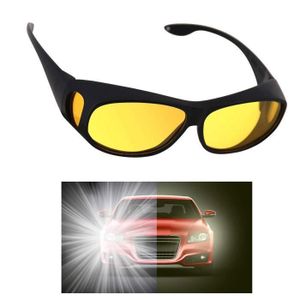 Lunette Vision Nocturne Nuit Verre Jaune Anti Éblouissement Améliore la  Conduite de Jour comme de Nuit HB023