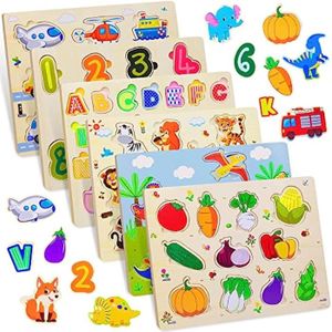 PUZZLE Puzzles Enfants,Jeu Montessori 6 pièces pour Bébés