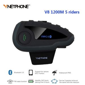 INTERCOM MOTO Interphone V8 Sans Télégombe, 5 voies, NFC, Blueto