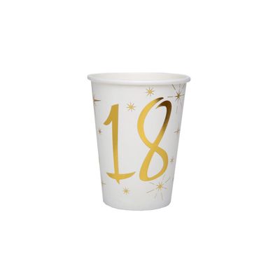 Lot De 8 Gobelets En Papier Super Mario - 250 Ml, Pour Anniversaire Enfant