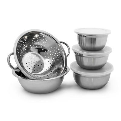 Set De 3 Passoires De Cuisine En Acier Inoxydable - 7cm, 12cm Et 18cm Avec Poignée
