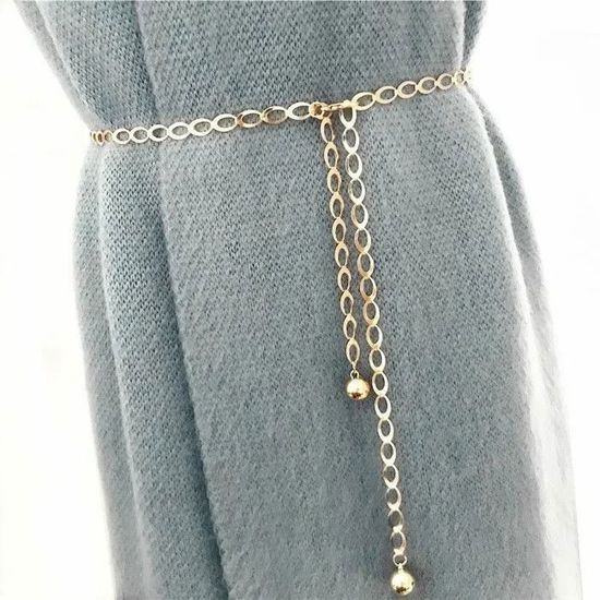 Ceinture Métal Bohème Ethnique Pour Femme - Taille Unique Couleur Argent