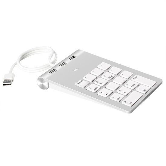 Mini clavier numérique, mini pavé numérique USB 19 touches pour ordinateur portable, ordinateur