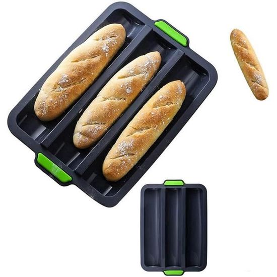 Moule à pain français avec 2 fentes, moule à pain français en acier  inoxydable, moule à pain antiadhésif, outils de cuisson de baguette