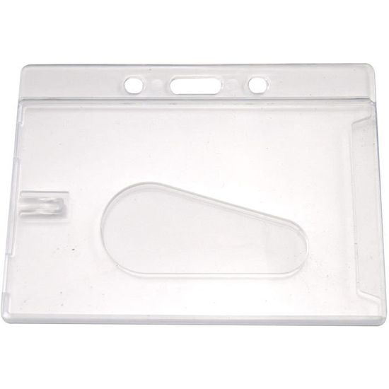 Porte-Badges Verrouillables - Lot De 4 - Plastique Rigide Transparent - Pour Cartes D'Identité, Accès