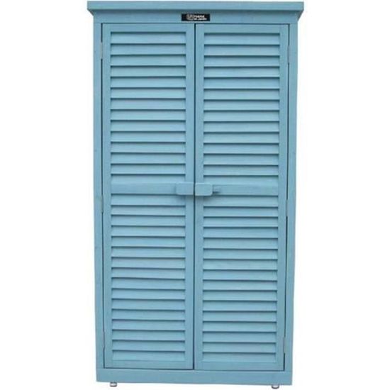 Armoire de jardin "Space" 87 x 46.5 x 160 cm Bleu ciel Cdiscount