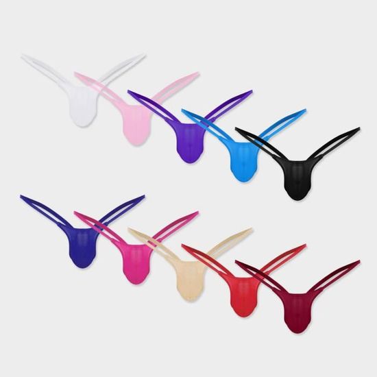 Dos ouvert Hommes Slip taille basse Slip Gstring 10 pièces Thong