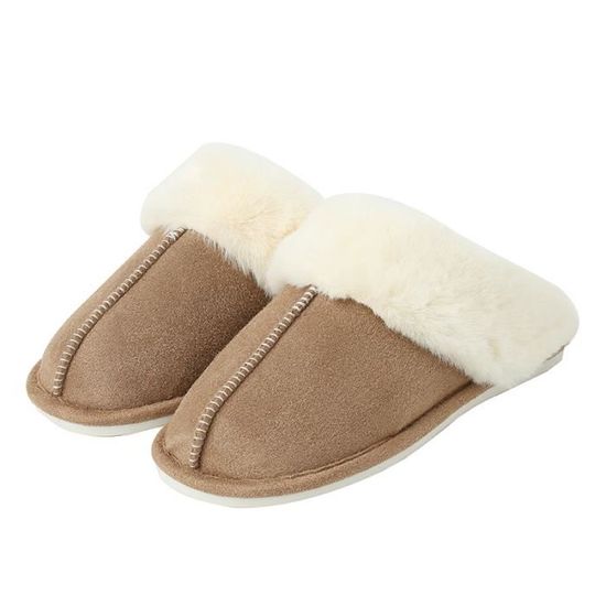 Chaussons Femme TOMEEK En Peluche – Pantoufles Douces Et Chaudes Pour La Maison - 2