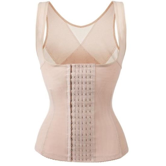 Body Shaper Femme - Body Sculptant - Gaine Ventre Plat - Bretelles Réglables - Beige