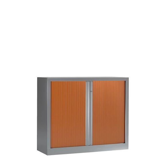 Armoire Monobloc à rideaux Aluminium Merisier HxLxP 1000 x 1200 x