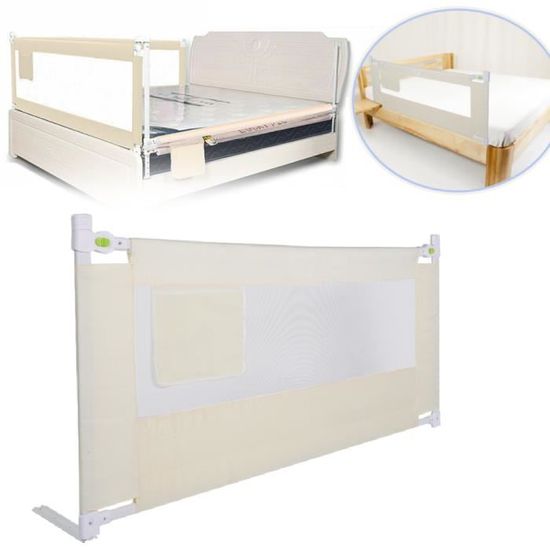 Barrière de lit pour enfants 180 x 68cm Barriere de lit bebe rail de lit de sécurité de bébé SIE2