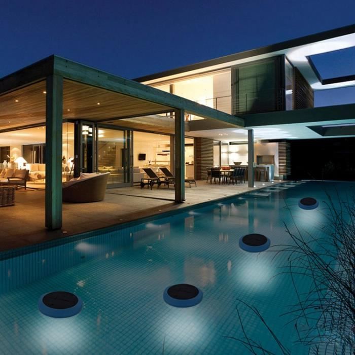 Solaire eau flotteur lumière piscine solaire jardin lumière LED coloré — free download