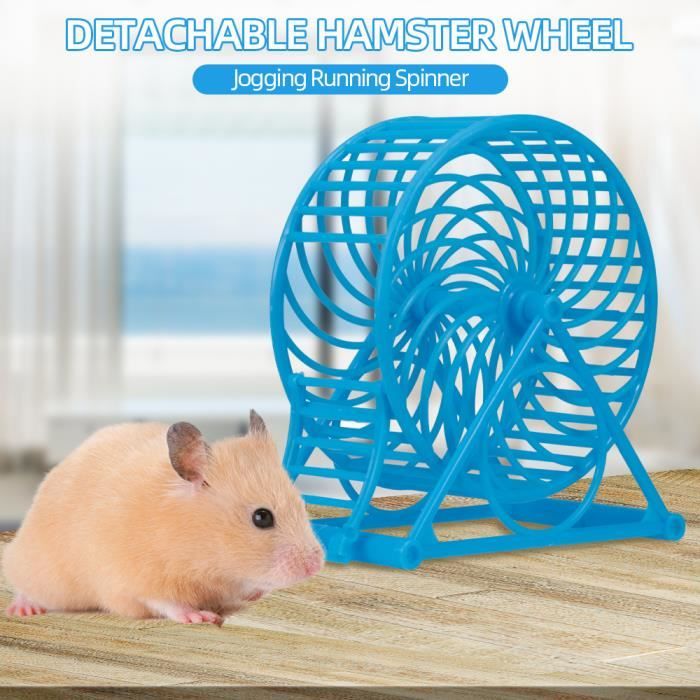 Roue de hamster Jogging en plastique Roue de course Hamster Spinner Roue d'exercice détachable pour souris hamster Petits animaux
